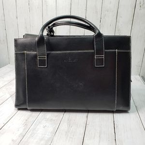 Samsonite Black Leather Laptop Portfolio Organizer